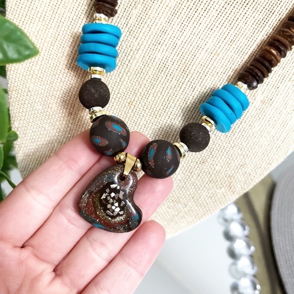 Handmade ✋🏻✨Beautiful adjustable necklace and elastic bracelet set - Picture 6 of 7